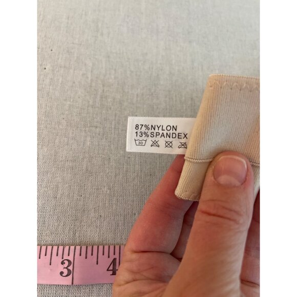 Strapless Beige Bandeau Bra 42/95B With Adjustable Straps & Hook Closure Nylon/S - Picture 5 of 7